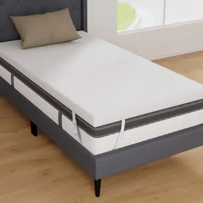 3 Inch Gel-Infused Memory Foam Mattress Topper with Removable Co, View more
