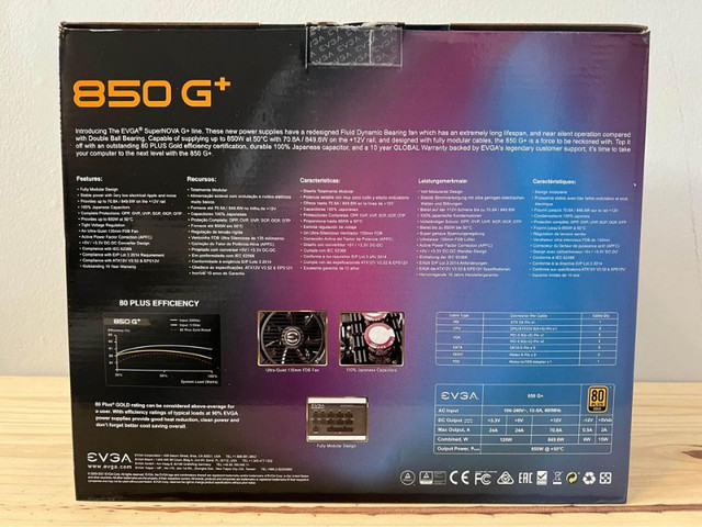 EVGA 850w G+ Gold Power Supply - Fully Modular in System Components in Kitchener / Waterloo - Image 4