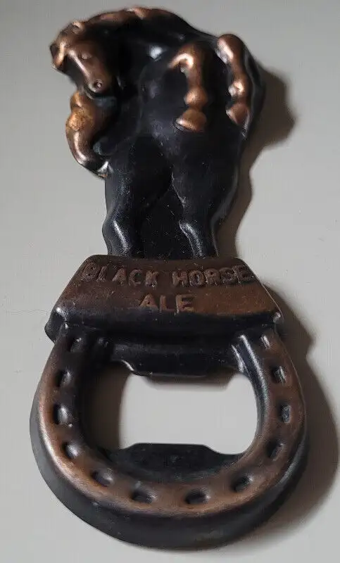 Vintage Black Horse Ale Copper Bottle Opener East York Trophies in Arts & Collectibles in Oshawa / Durham Region - Image 4