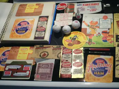 Swift Meats vintage collection, includes unused vintage labels, View more