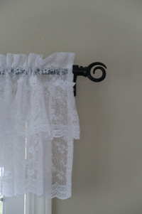 Window Curtain Lace Valances - 5 ft, 7 ft and 9 ft rods & h/ware