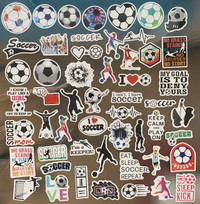 Soccer Sticker 50 Pieces Stickers Pack - New