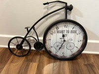 Horloge vélo en métal 