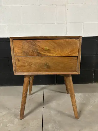 Wood mid century modern side table, View more