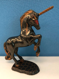 Vintage Solid bronze unicorn mythical statue figurine 6.5” tall
