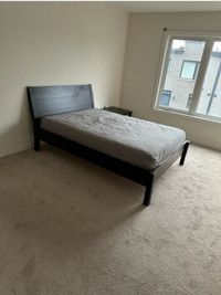 IKEA Full Size Bed Frame &  Ikea  Holmsta Full Size Mattress  