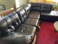  Beautiful sectional chocolate brown great condition