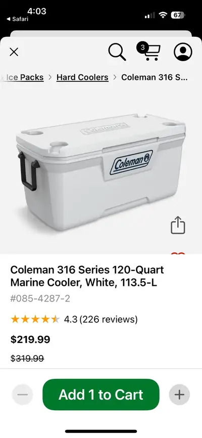 Coleman Cooler, View more