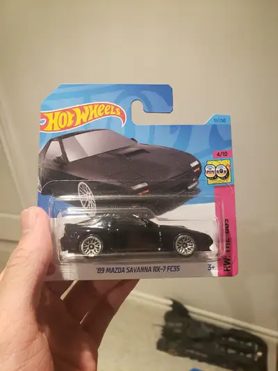 Hot wheels EURO SHORT CARD 1989 Mazda Savanna RX7 FC3S Black, View more