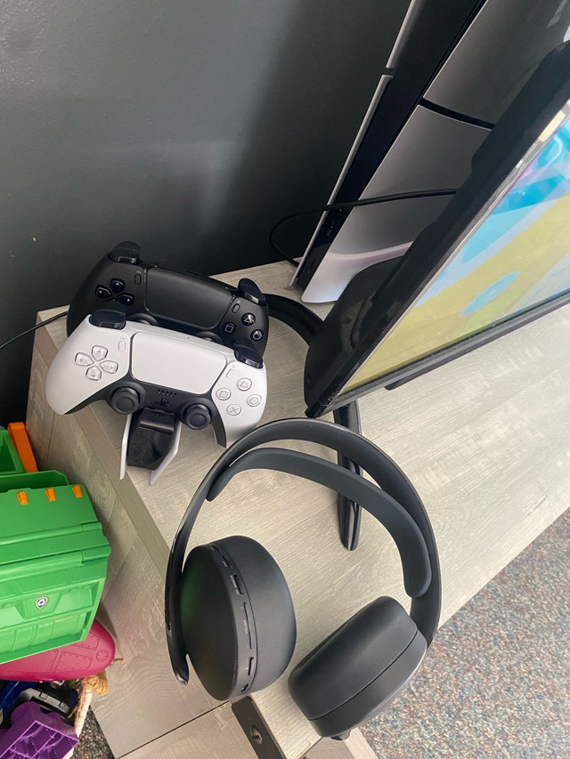 Ps5 with Spider-Man 2, 2 controllers, charging station,headset in General Electronics in Dartmouth - Image 2