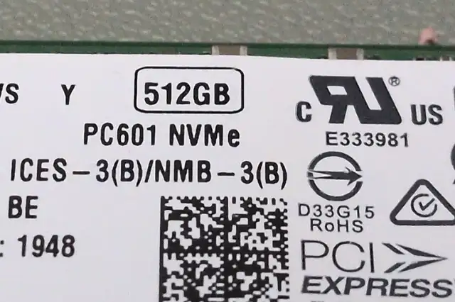 Disque NVMe 512Go PCIe Gen 3x4 M.2 2280 / Samsung / Western D... in System Components in Lévis - Image 3