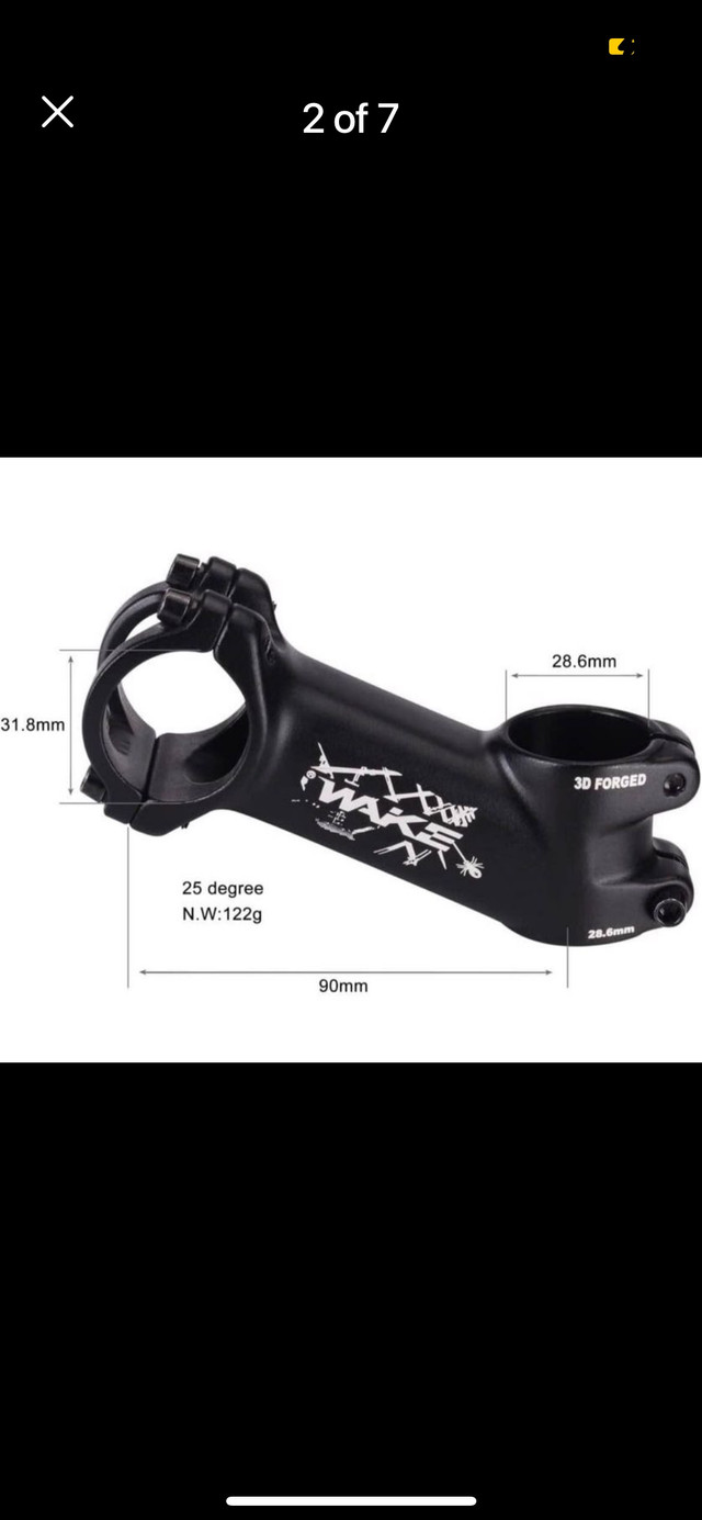 MTB Stem 31.8 Stem 90mm 25 Degree Wake Mountain Bike fixie bmx… in Frames & Parts in City of Toronto - Image 2