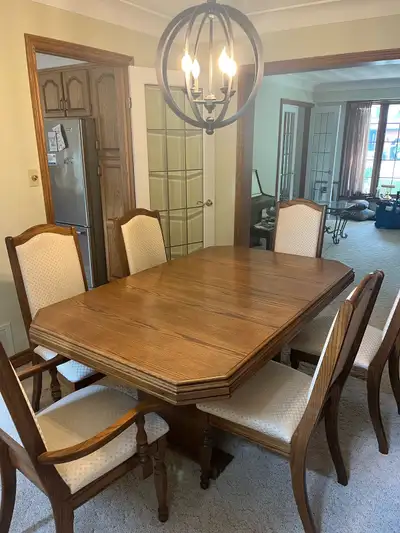 Solid Wood Dining Table with 6 Chairs, View more