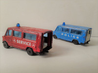 2 Vintage Mercedes Police Vans 1980s