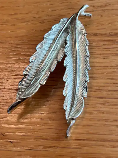 Gold Tone Leaf Brooch, View more