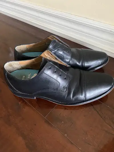 Men's Black Leather Shoes - Size 8, View more