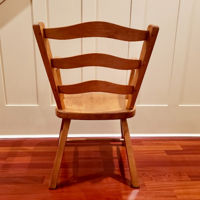 3 Vintage Vilas Solid Maple Wood Captain Chairs Only 10 Each
