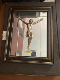 Mirror - with Jesus on Crucifix attached