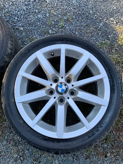 Used rims off my 2011 328 xdrive. Rims in good shape, tires on rims included but will need replacing...