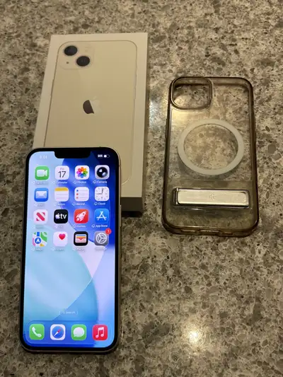 White iPhone 13, 128Gb With Case & Box, View more