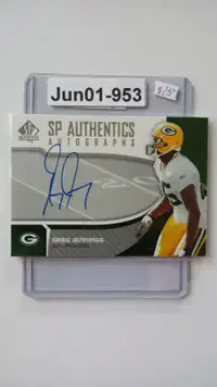 GREG JENNINGS 2006 SP AUTHENTIC AUTHENTICS PACKERS  CARD ROOKIE