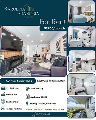 2+ 1 apartment for rent