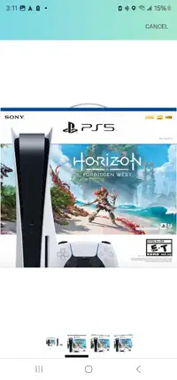 PS5 Console- Disk Edition- Horizon forbidden west Bundle. BRAND 