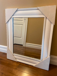 White Beveled Wall Mirror