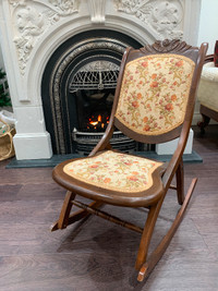 Antique victorian-style Fold Up Rocking Chair