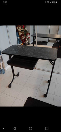 Portable manicure table, with folding legs 31W X 16D $100X 