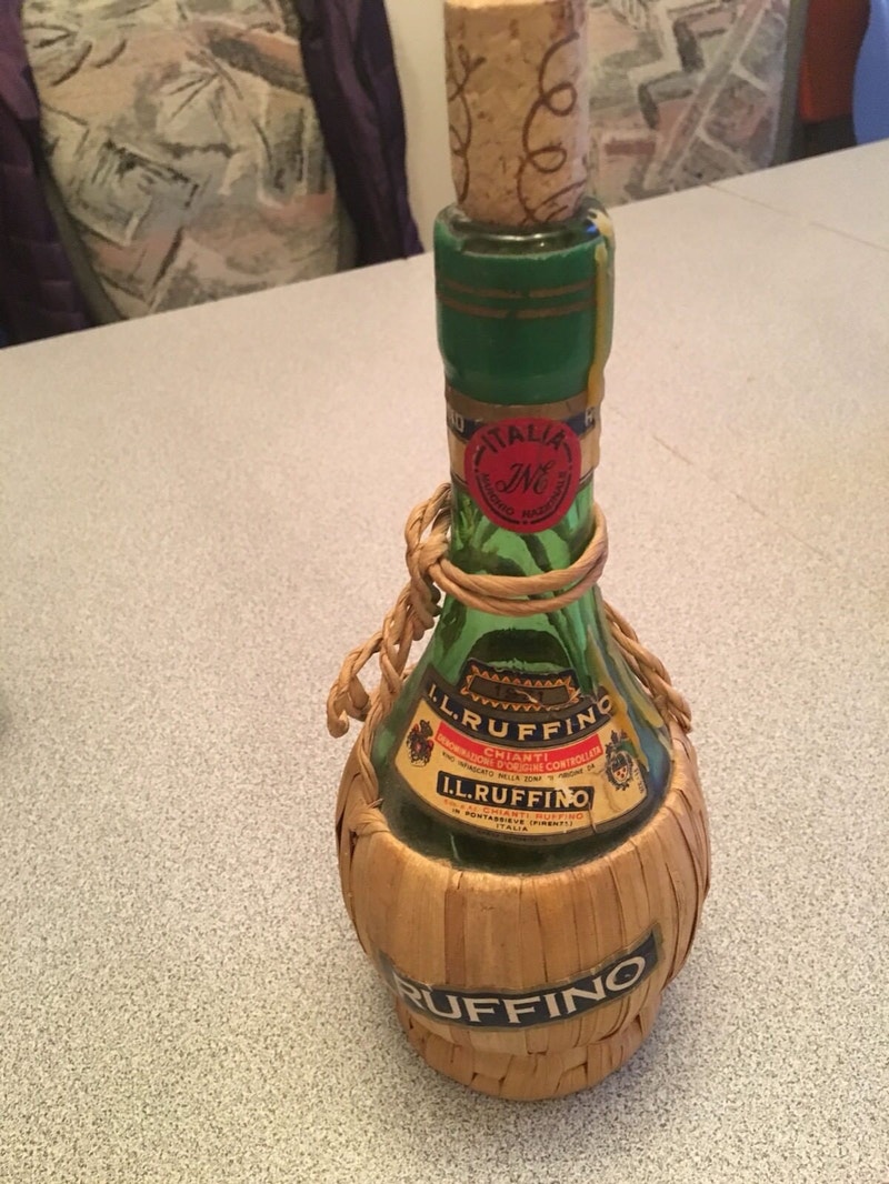 1971 Chianti Ruffino vintage wine bottle Italy Arts & Collectibles