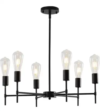 XILICON Black Sputnik Chandelier Vintage Metal Semi Flush Mou..., View more