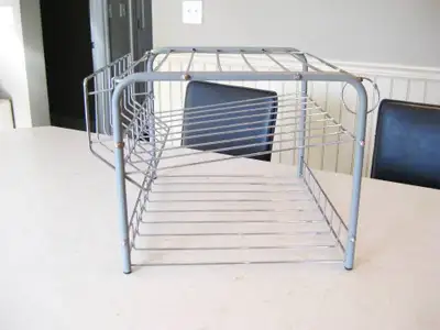 This is a multi level Chrome Wire Desktop Dot Matrix Paper Tractor Feeder Printer Stand in excellent...