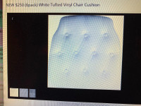 X-NEW (6pack) White Tufted Vinyl Chair Cushions$75