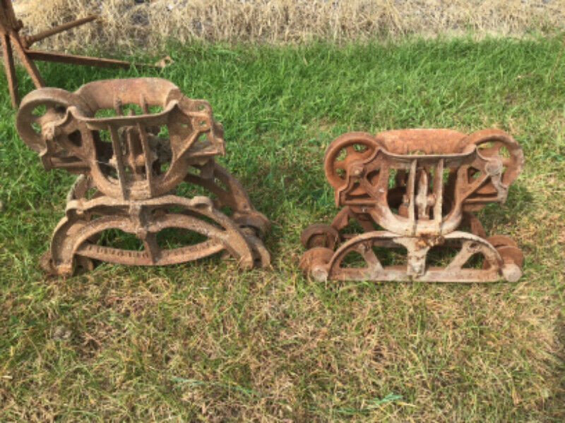 Antique farm equipment  hay trolley for sale  
