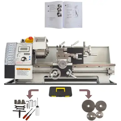 Metric Bench Metal Lathe 8"x16" 900W 028284, View more