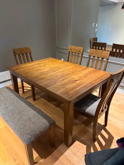 Hallenden 6 seater extendable dining table and matching sideboard set with ,4 chairs and a 2-seater...