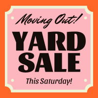 Moving Out Sale this Saturday