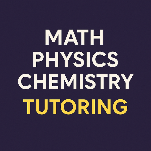 Math, Physics & Chemistry Tutoring65561333985411121
