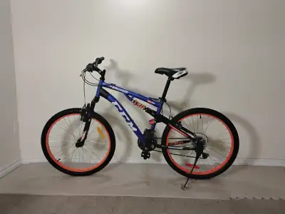 Serviced 21spd 24” CCM Savage Mountain Bike with dual suspension, View more