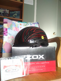 ZOX ROADSTER PINSTRIPPED HALF HELMET - GREAT STYLE!