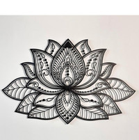 3D Mandala Metal Wall Decor | Lotus Flower Decoration