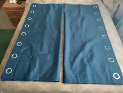 New Gouchee Home Mesa Room Darkening 2 panels Curtains for sale. Color: blue Size: 54" X 92"/ panel...