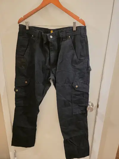 New 38x32 CARHARTT PANTS B342 Ripstop Cargo Work Pant  Black, View more