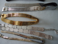 ladies  clothing  belts   slver   gold