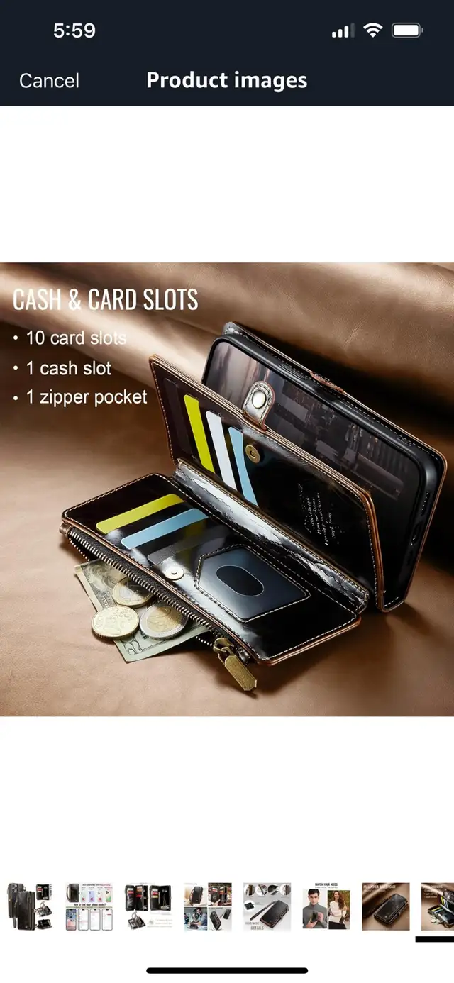 NEW-Defencase iPhone 16 Pro Wallet Case with Zipper in Cell Phone Accessories in Mississauga / Peel Region - Image 6