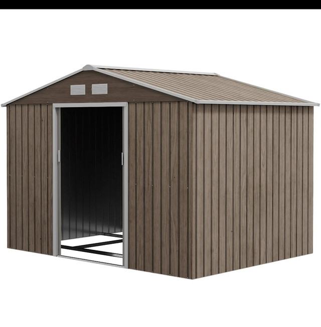 11' x 13' Backyard Garden Storage Tool Shed Double Sliding door in Outdoor Tools & Storage in Kawartha Lakes - Image 4