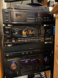 Marantz, Pioneer receivers, Yamaha cassette deck 