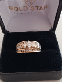 Beautiful 14k Gold Diamond Engagement Wedding Ring-Appraised!!