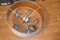 Chandelier 5 light round drum pendant ceiling fixture